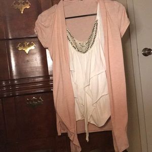 Beautiful flows salmon pink blouse